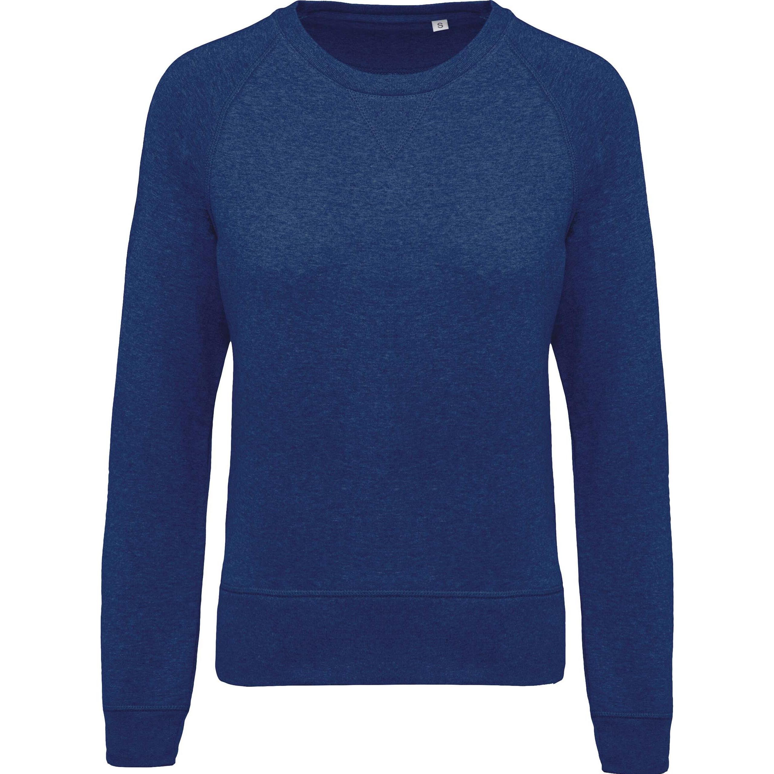 Kariban, Damen, Pullover, Damen Sweatshirt mit Rundhalsausschnitt aus Bio-Baumwolle, Rot, (XXL)