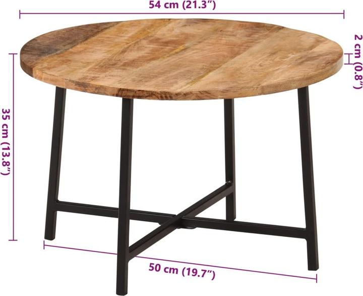 Immagine prodotto vidaXL Couchtisch (54 x 54 x 35 cm)