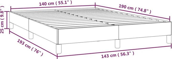 Image du produit vidaXL Bettgestell (140 x 190 cm)