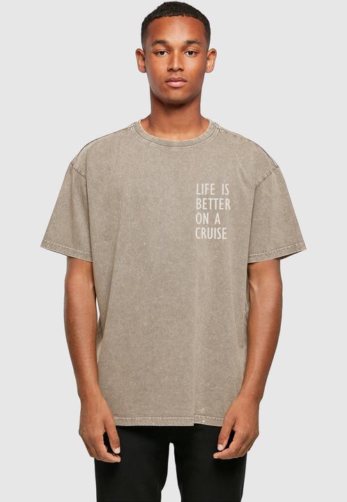 Produktbild Merchcode Life Is Better Acid Washed Heavy Oversized Tee - 113655 (3XL)