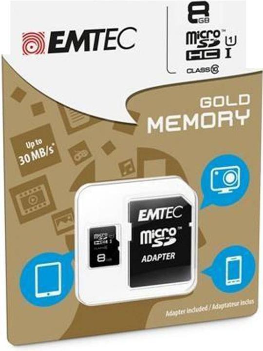 Actual product image Emtec ECMSDM32GHC10CG (32 GB, microSDHC, U1, UHS-I)
