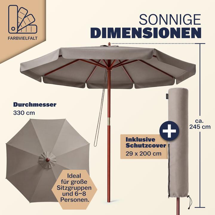 Produktbild Kingsleeve Sonnenschirm (3.30 m)