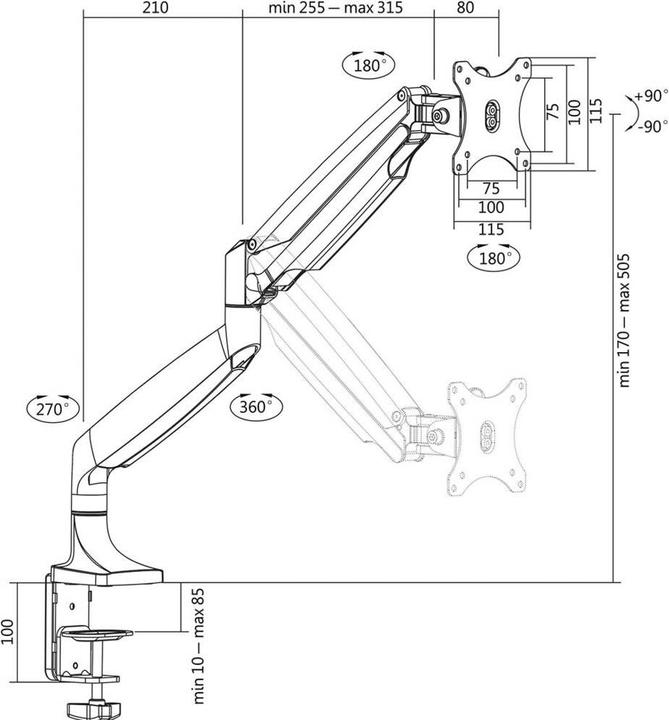 Actual product image LogiLink BP0042 (Table, 32")