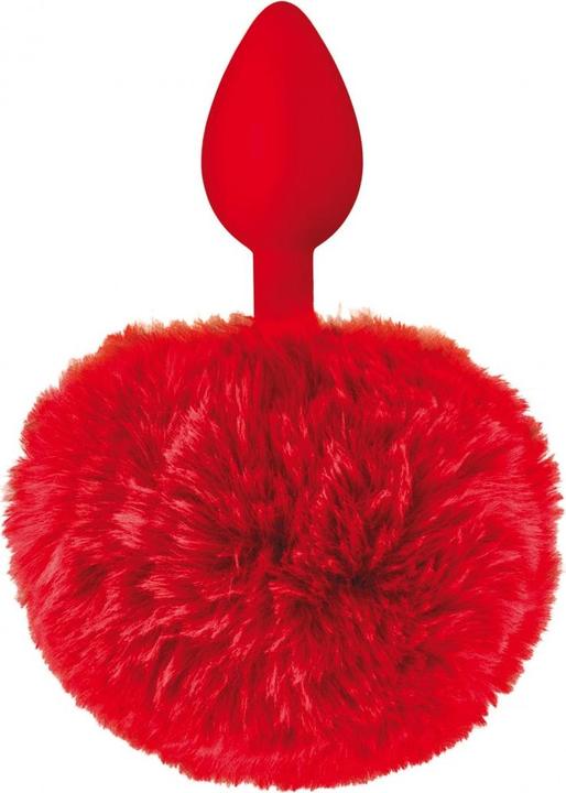 Sweet Caress Plug queue de lapin - rouge