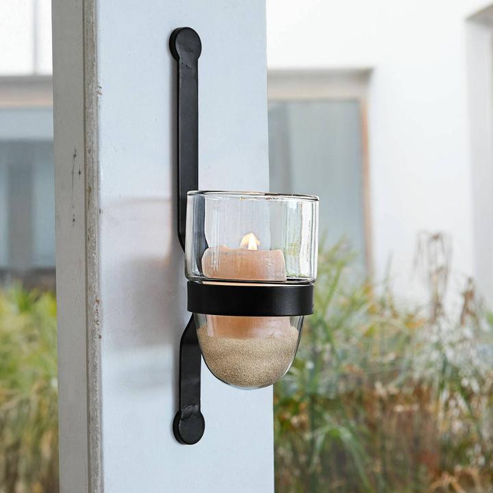 Productafbeelding Loberon Wandkerzenhalter Astalis schwarz/klar