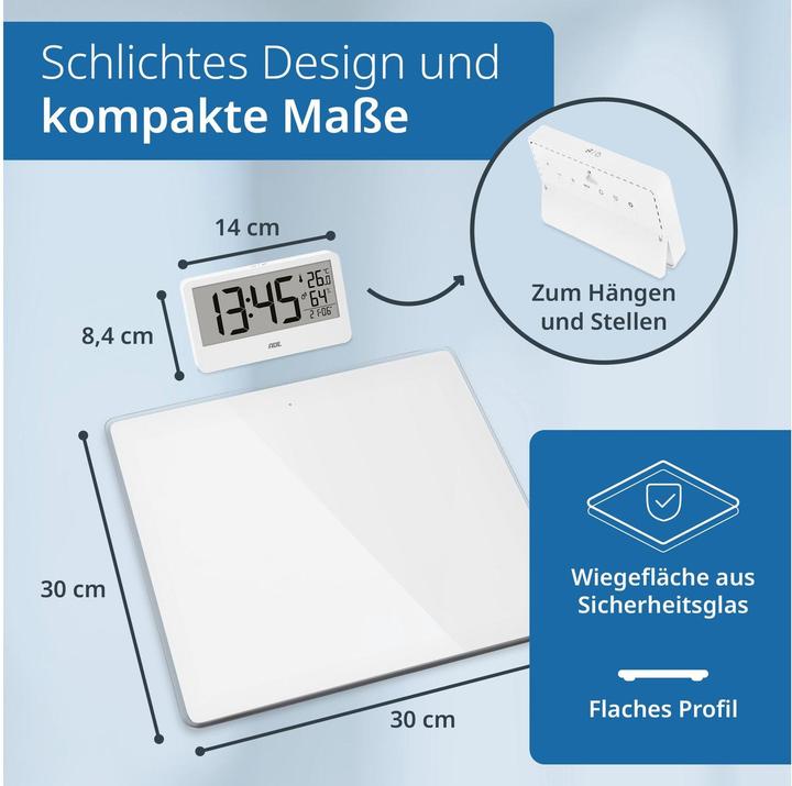 Produktbild ADE Personenwaage Ronja BE2500-1/-2 Weiss (180 kg)