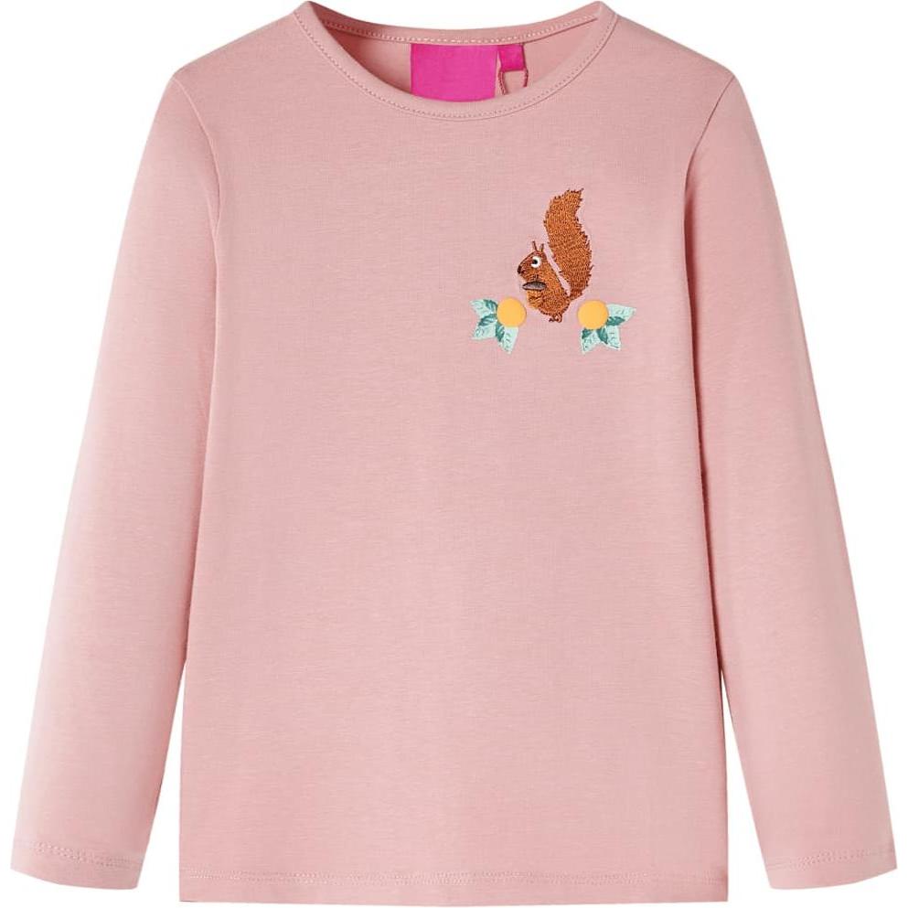 VidaXL, Unisex, Shirt, Kinder-Langarmshirt Hellrosa 140,Material: 95 % Baumwolle. 5, Rosa, (140)