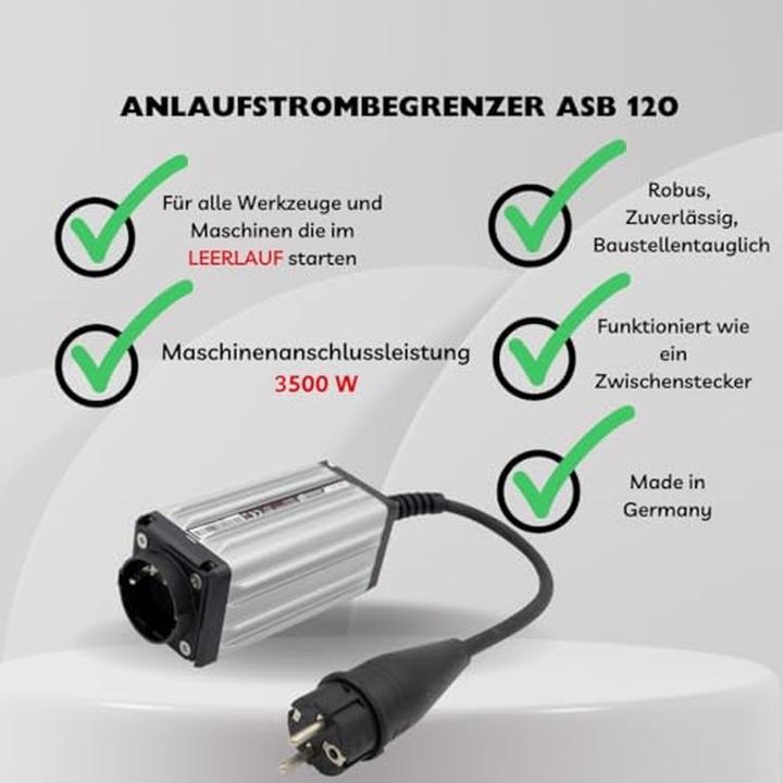 Produktbild Schabus 300118 Anlaufstrombegrenzer ASB 120 Schwarz, Aluminium IP54