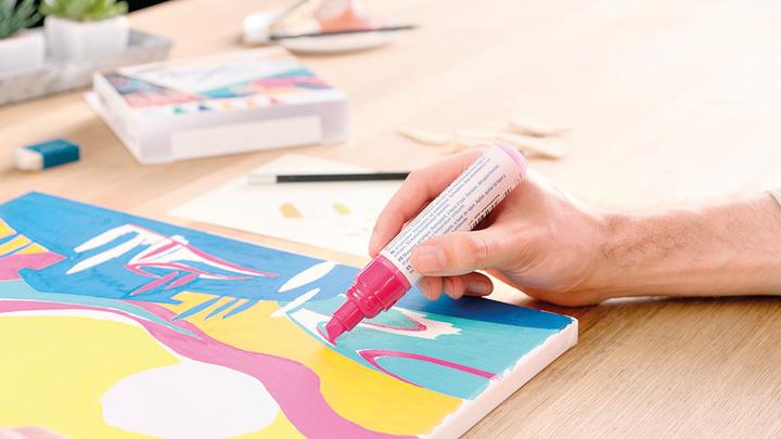 Produktbild Edding Acrylmarker (Telemagenta, Verkehrsgelb, Enzianblau, Sonnengelb, Türkis, 10 mm, 5 x)