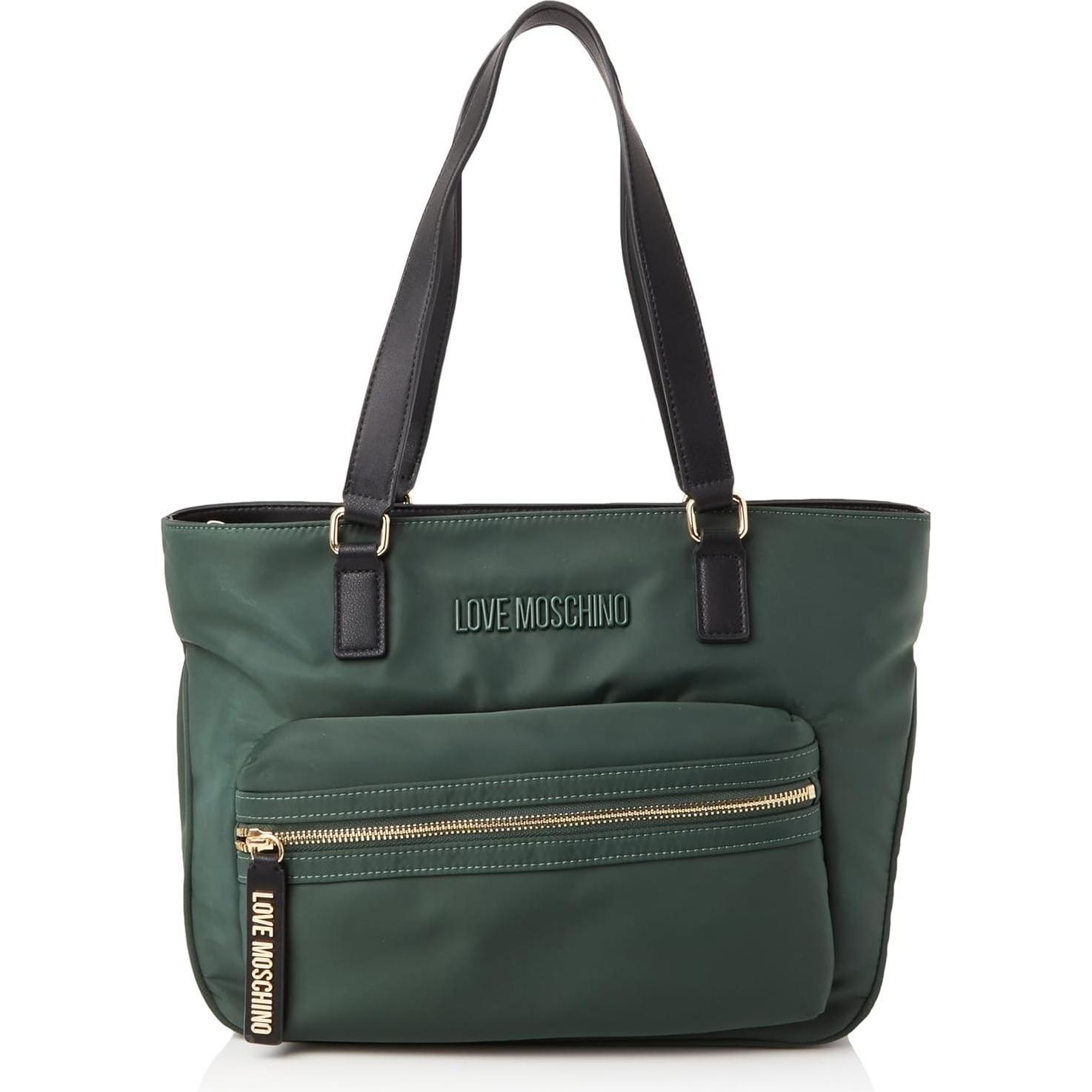 Love Moschino, Damen, Handtasche, Winkelen Tas Nylon PU GRS, Grün