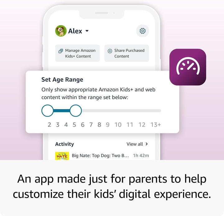 Actual product image Amazon Fire HD 8 Kids (WLAN only, 8", 32 GB, Violet)
