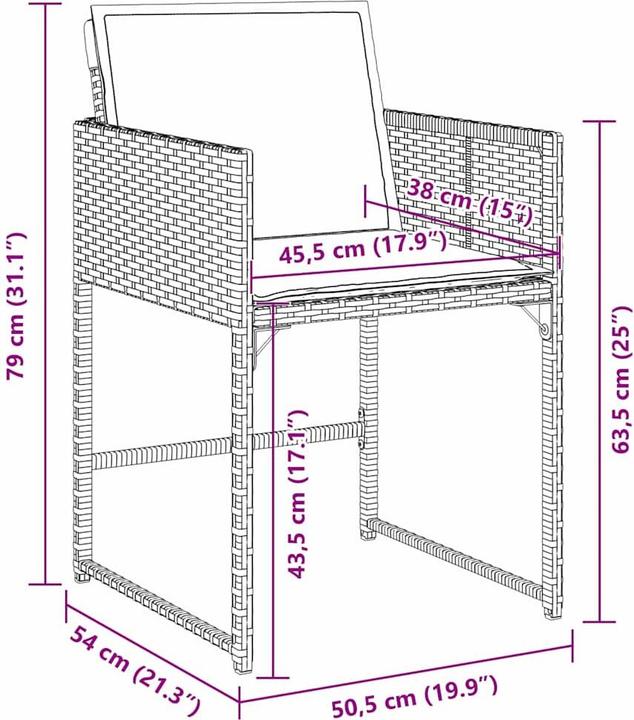 Produktbild vidaXL Garten Essgruppe