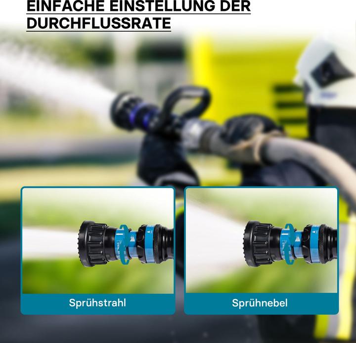 Produktbild Wiltec Hohlstrahlrohr 150 200 350 500 l/min THW Feuerwehr C Storzkupplung