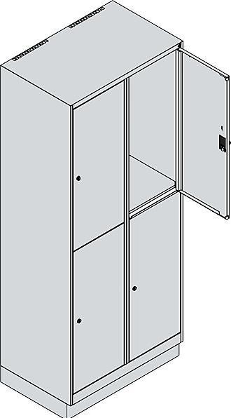 Actual product image C+P Double-decker locker Classic PLUS (80 cm, 195 cm)