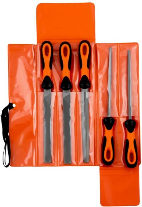 Image du produit Bahco Jeu de limes ERGO, 4 x taille bâtarde/1 x demi-lune 200 mm 5 pièces (Coupe 1, Coupe 2, 200 mm)