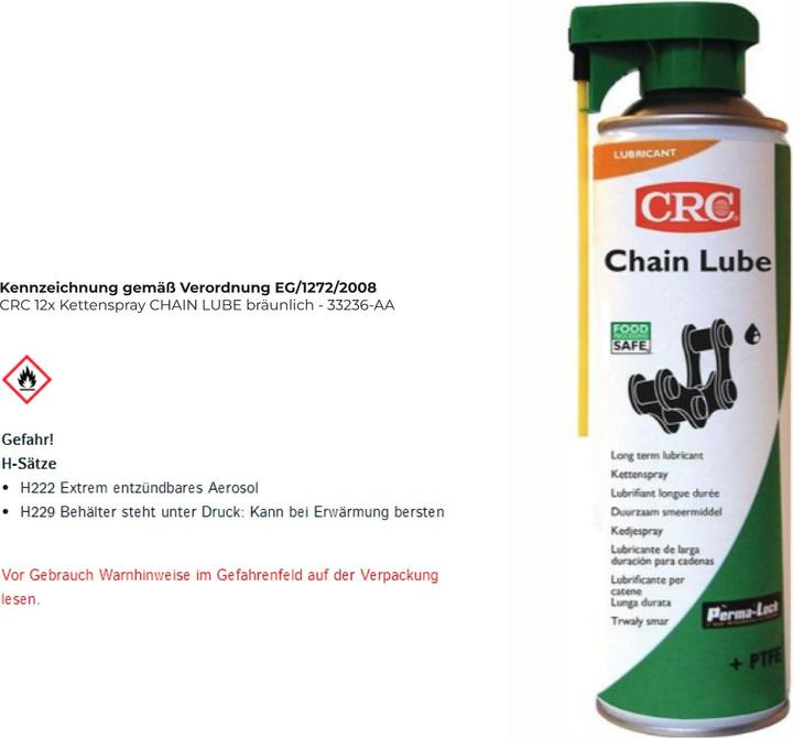 Produktbild CRC Kettenöl CHAIN LUBE (500 ml)