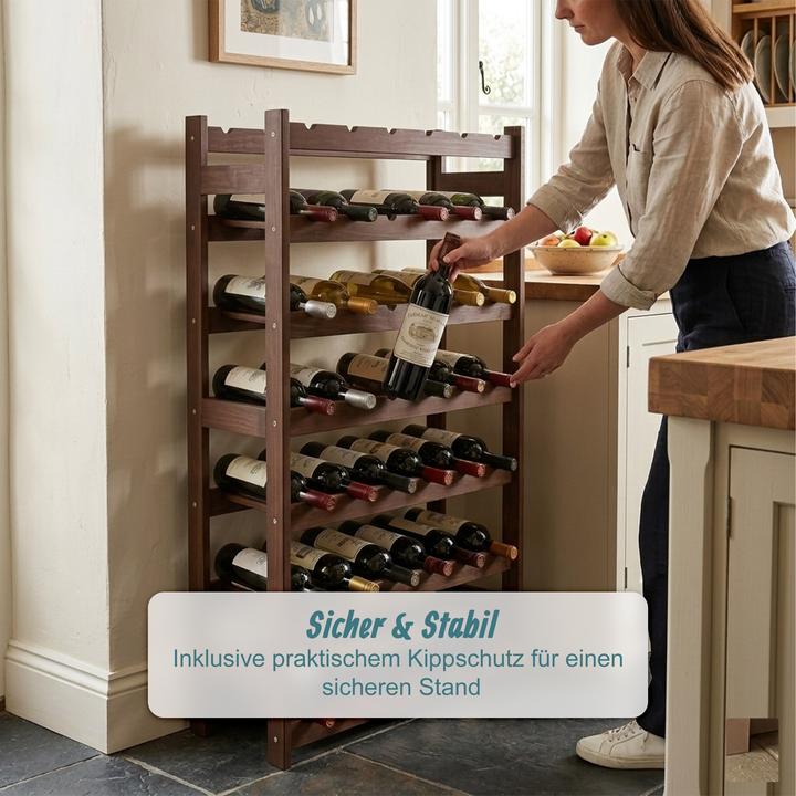 Actual product image Relaxdays winerack (63 x 25 x 102 cm)