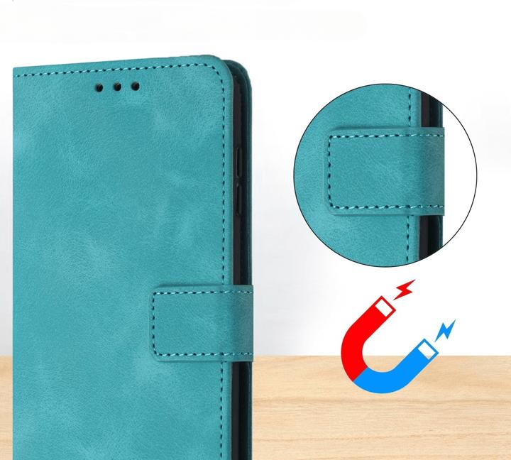 Actual product image Cover-Discount Xiaomi Redmi 14C / Poco C75 – Wildleder Look Etui im Vintage Design (Xiaomi Poco C75, Xiaomi Redmi 14C)