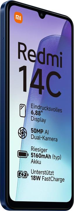 Actual product image Xiaomi Redmi 14C (128 GB, Starry blue, 6.88", Dual SIM, 4G)