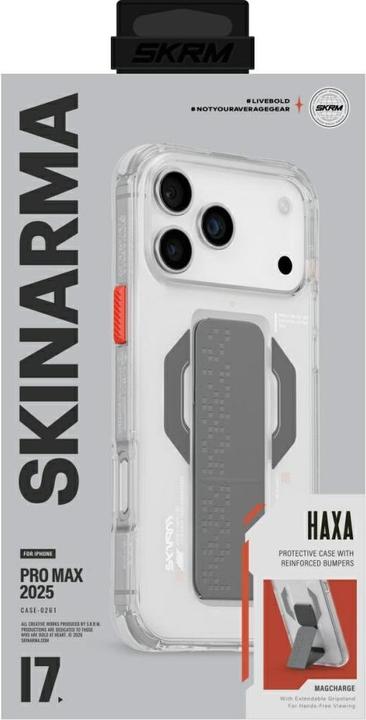 Produktbild Skinarma Haxa Case for iPhone 17 Pro Max Magnetic Charging + Grip Stand Transparent (Apple iPhone 17 Pro Max)