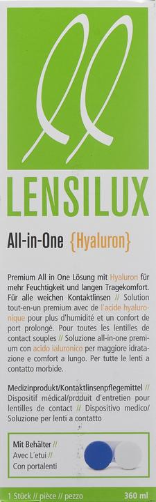 Lensilux All-in-One Hyaluron Kombilösung +Behälter Lös (All in One Lösung, 360 ml)