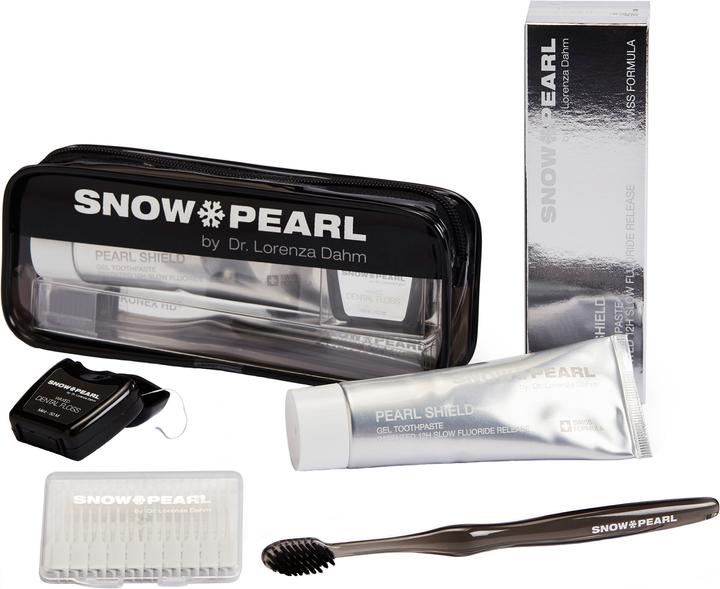 Produktbild Snow Pearl Travel Kit SHIELD mit Gel Zahnpasta schwarz (75 ml)
