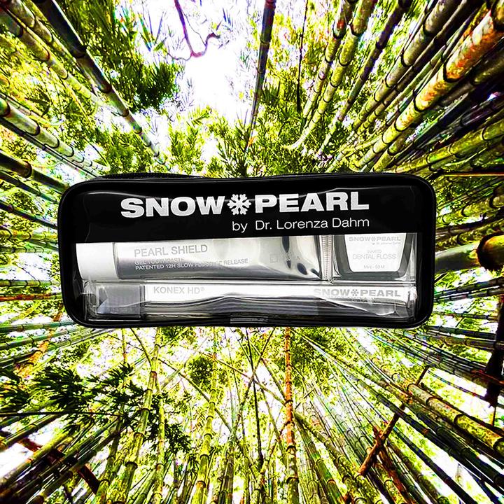 Produktbild Snow Pearl Travel Kit SHIELD mit Gel Zahnpasta schwarz (75 ml)