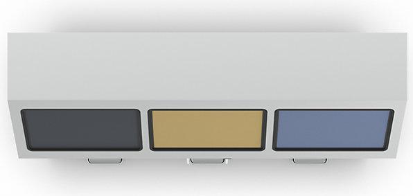 Actual product image Recyclable waste collector, steel, capacity 3 x 70 l, 3 inner containers, with (210 l)