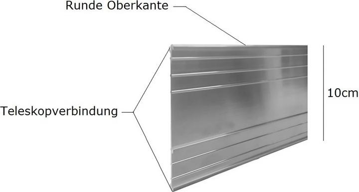 Actual product image Green Split Set of 5 ultra-strong aluminium lawn edging 10cm x 2m (10m long) | bed edging | bed border | bed (200 cm)