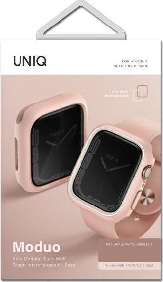 Produktbild Uniq etui Moduo Apple Watch Series 4/5/6/7/8/SE 44/45mm różowy-biały/blush-white