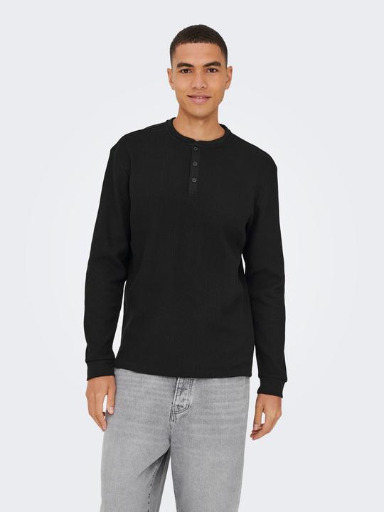 Actual product image Only & Sons Onstobie Reg Ls Henley Tee Noos (L)