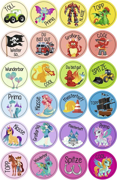 Actual product image Ursus Motif sticker motivation 96 pieces, Multicolor