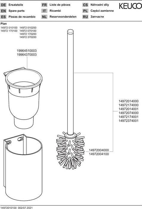 Produktbild Keuco Plan Toilettenbürstengarnitur