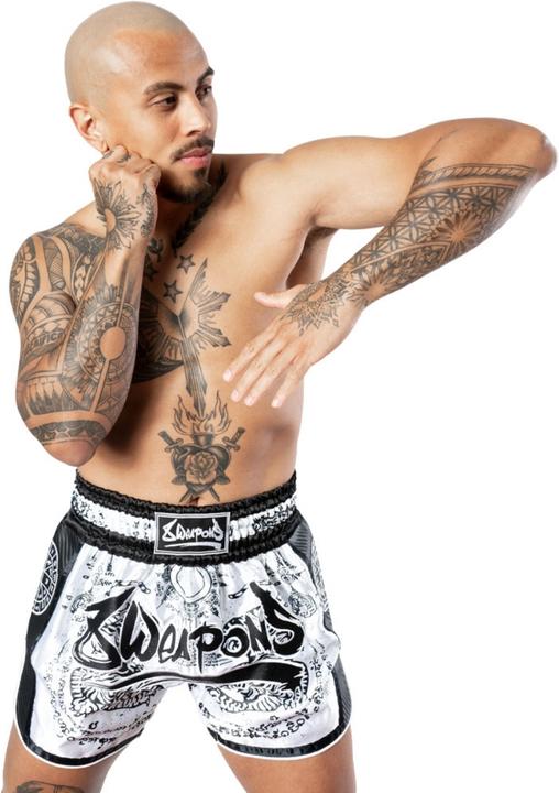 Image du produit 8Weapons 8 Weapons Muay Thai Shorts Carbon - Sak Yant Tigers (S)