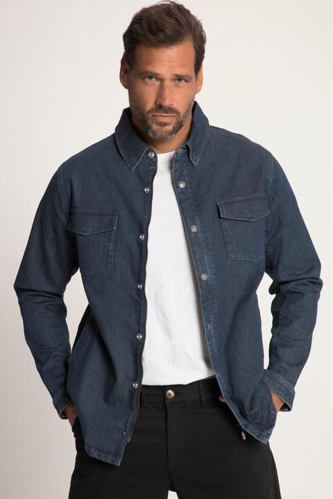 Produktbild JP1880 Jeansjacke, verdeckter Zipper, Brusttaschen (4XL)