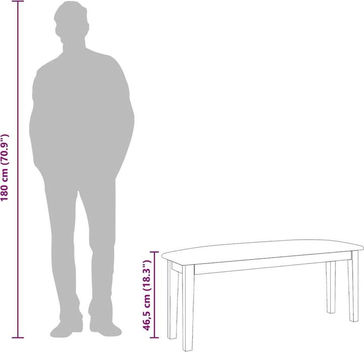 Produktbild vidaXL Bank (110 cm)