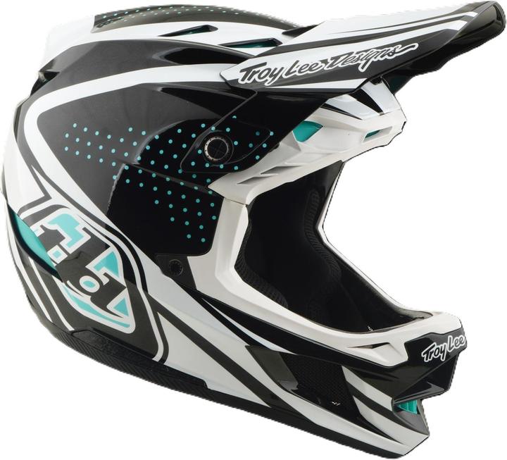 Troy Lee Designs D4 Polyacrylite MIPS Helmet, The Line, charcoal/white, L | 58-59cm