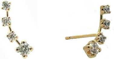 Passion Orecchini In Oro 9 Carati - Zirconia