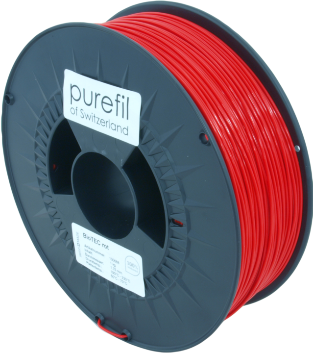 Actual product image Purefil Filament (bioTEC, 1.75 mm, 1000 g, Red)
