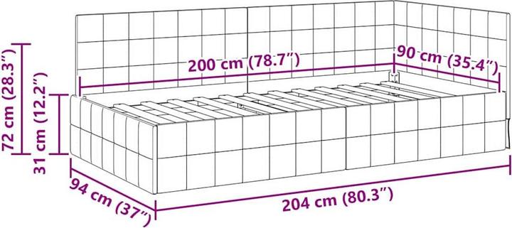 Produktbild vidaXL Bettgestell