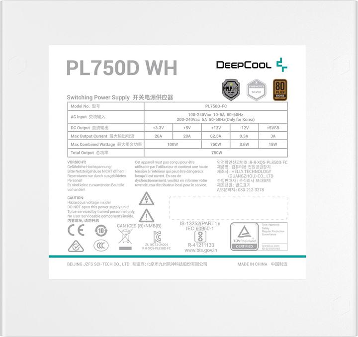 Image du produit Deepcool PL750D V2 WH (750 W)