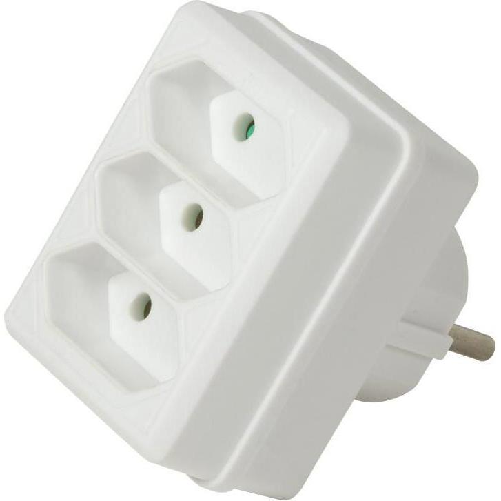 LogiLink, Mehrfachstecker + Abzweigstecker, Steckdosenadapter (CEE 7/16, 3 x)