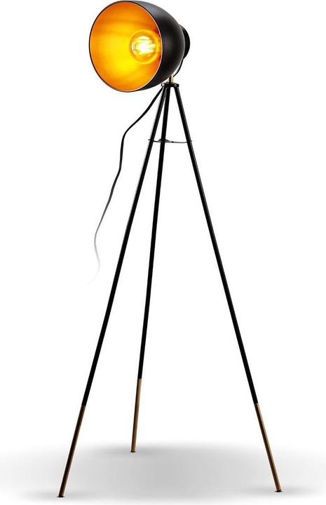 Image du produit B.K.Licht Lampadaire, noir-doré, 1xE27/40W max. excl. (E27)