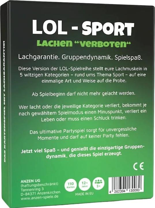Productafbeelding Anzen Spiele ANZEN - LOL SPORT - Verboden te lachen (3 - 12 Spelers)