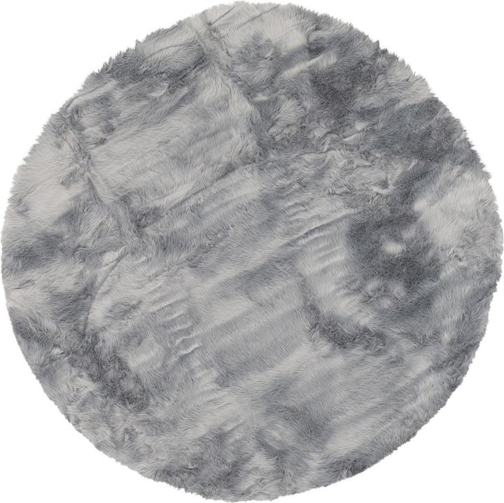 Actual product image Pergamon Luxury Super Soft Fur Rug Aspen Round Melted (Round)