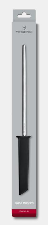 Actual product image Victorinox Swiss Modern, honing steel. 23cm, medium-fine cut, round, black