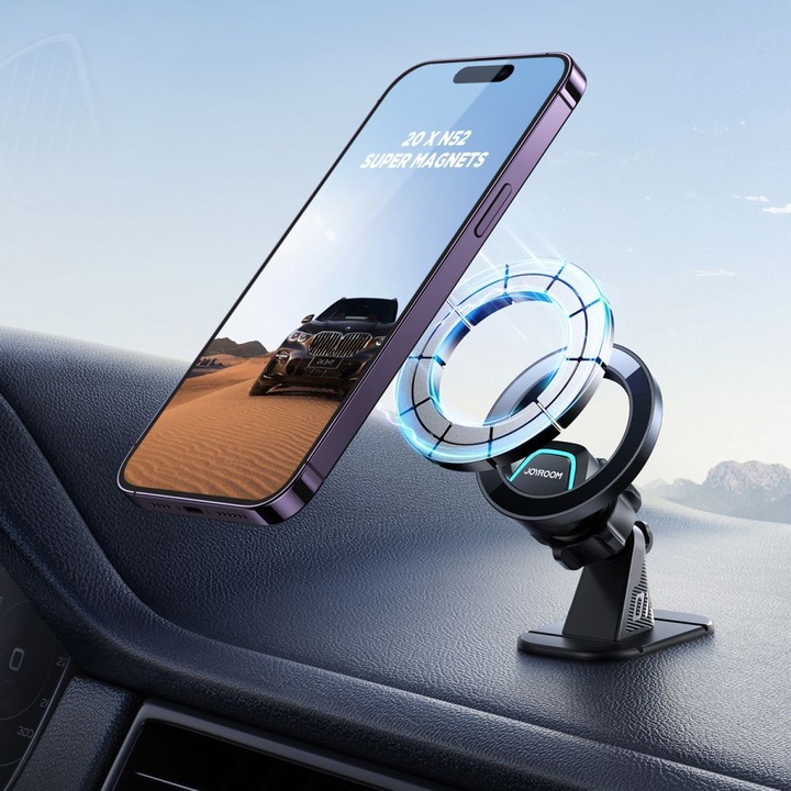 Actual product image Joyroom magnetic car holder for cockpit/dashboard black (JR-ZS376)