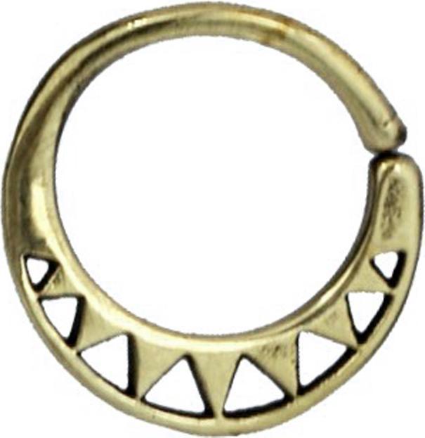 Immagine prodotto Star Piercing Micro Piercing Ring vergoldet acht dreiecke (Ottone)