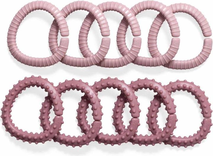Actual product image Sebra Toy rings, 10 pcs, blossom (0 Months)