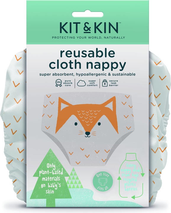 Actual product image Kit & Kin Reusable nappy (One size, 1 Piece)